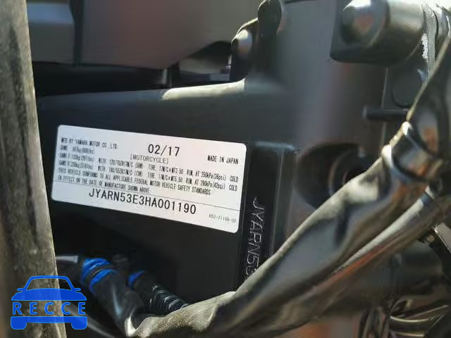 2017 YAMAHA FZ09 JYARN53E3HA001190 зображення 9