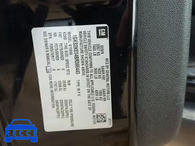 2011 GMC YUKON XL K 1GKS2KE34BR386443 image 9