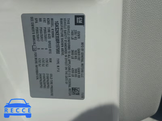2011 GMC YUKON XL K 1GKS2KE35BR197980 image 9