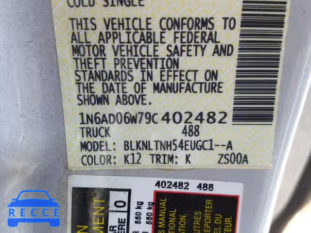 2009 NISSAN FRONTIER K 1N6AD06W79C402482 image 9