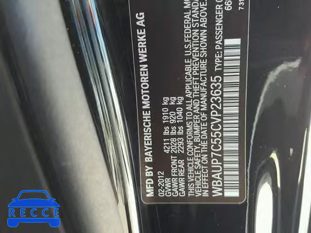 2012 BMW 128 I WBAUP7C55CVP23635 image 9