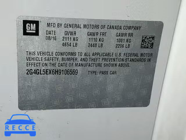 2017 BUICK REGAL SPOR 2G4GL5EX6H9106569 image 9