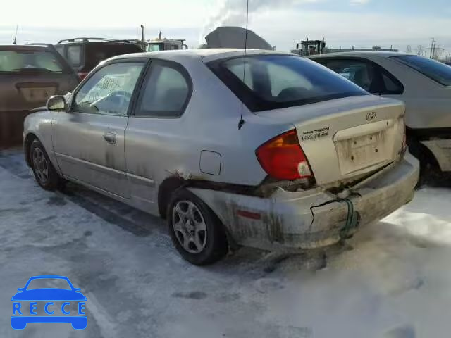 2003 HYUNDAI ACCENT BAS KMHCG35G53U246051 image 2