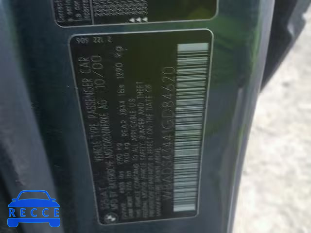 2001 BMW 525 IT AUT WBADS43441GD84620 image 9