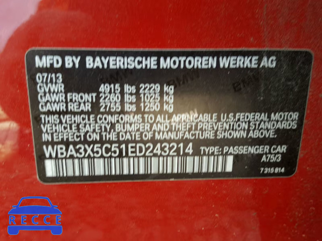 2014 BMW 328 XIGT WBA3X5C51ED243214 image 9