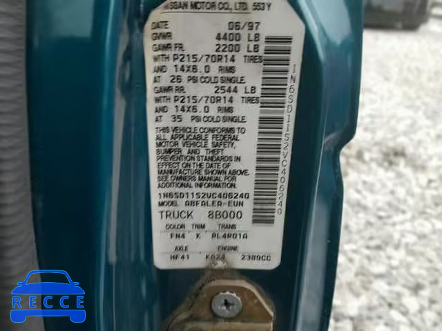 1997 NISSAN TRUCK BASE 1N6SD11S2VC406240 Bild 9