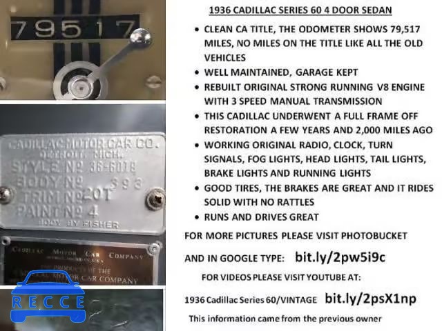 1936 CADILLAC 60 SPECIAL 6010258 зображення 9