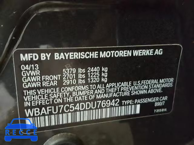 2013 BMW 535 XI WBAFU7C54DDU76942 image 9