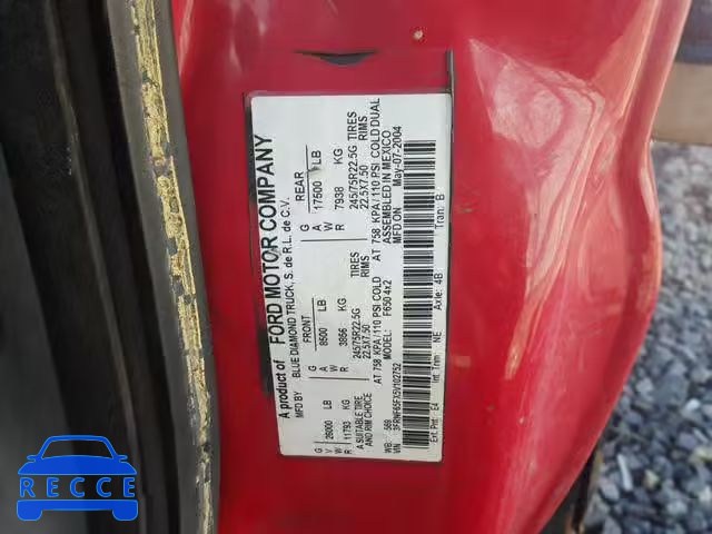 2005 FORD F650 SUPER 3FRNF65FX5V102752 image 9