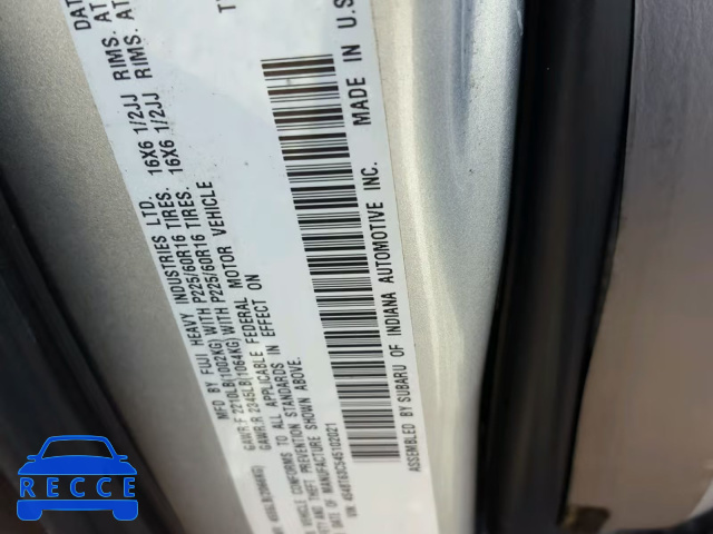 2004 SUBARU BAJA TURBO 4S4BT63C545102021 image 9