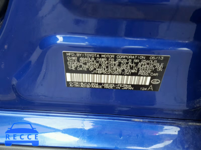 2013 LEXUS IS F JTHBP5C21D5011241 image 9