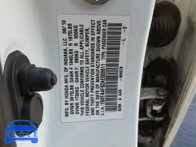 2010 HONDA CIVIC GX 19XFA4F52AE000611 image 9