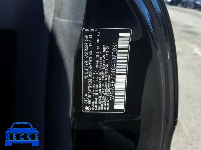 2004 BMW 645 CI AUT WBAEH73484B190031 image 9