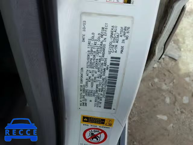 2004 TOYOTA LAND CRUIS JTEHT05J042054271 image 9