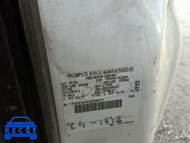 2004 FORD F550 SUPER 1FDAF56P44ED08975 image 9