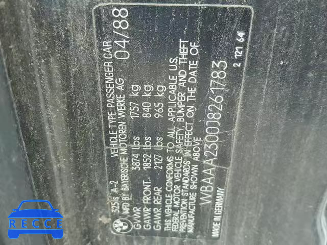 1988 BMW 325 IS AUT WBAAA2300J8261783 image 9