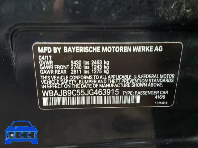 2018 BMW M550XI WBAJB9C55JG463915 зображення 9