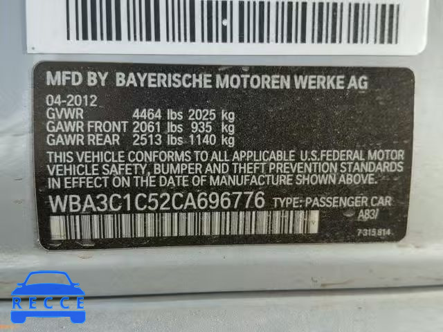 2012 BMW 328 I SULE WBA3C1C52CA696776 image 9