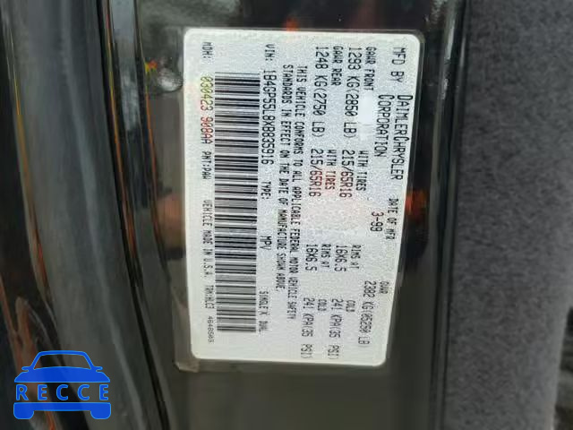 1999 DODGE CARAVAN LE 1B4GP55L8XB835916 image 9