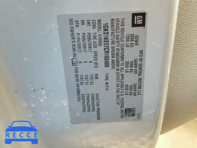 2012 GMC YUKON XL C 1GKS1KE07CR168488 image 9