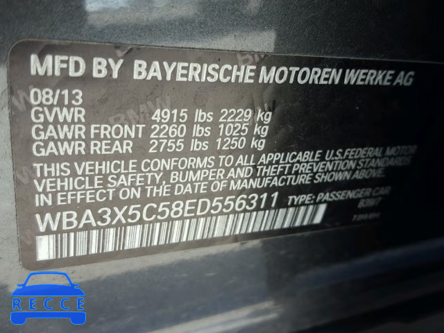 2014 BMW 328 XIGT WBA3X5C58ED556311 зображення 9