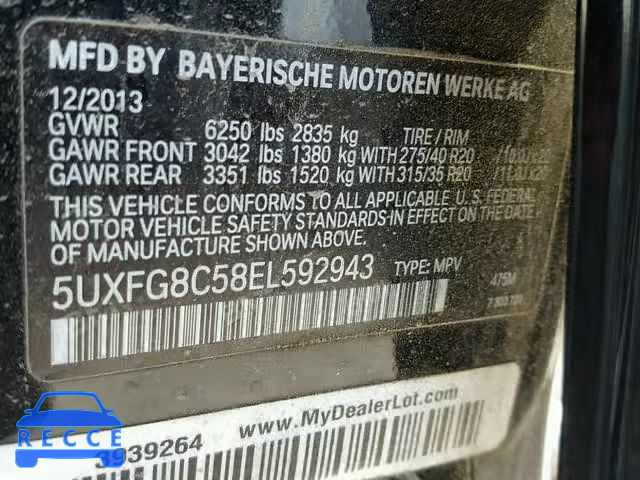 2014 BMW X6 XDRIVE5 5UXFG8C58EL592943 Bild 9