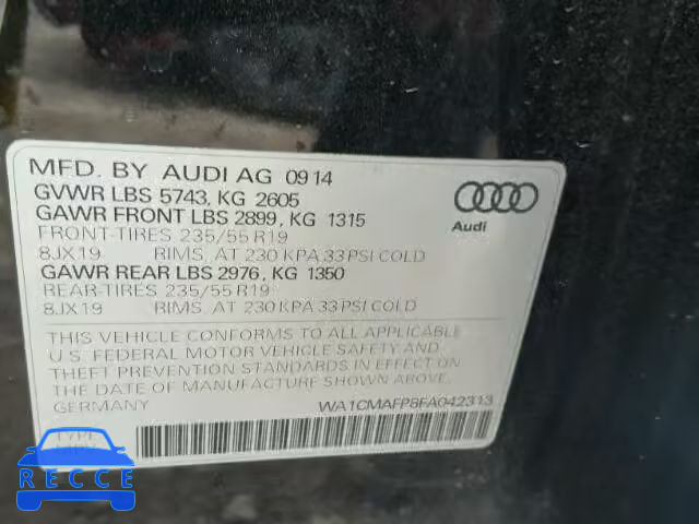 2015 AUDI Q5 TDI WA1CMAFP8FA042313 зображення 9