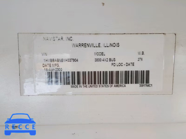 2000 INTERNATIONAL 3000 3800 1HVBBABN5YH337904 image 9