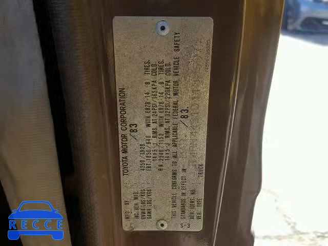 1983 TOYOTA PICKUP 1/2 JT4RN44S1D1132597 image 9