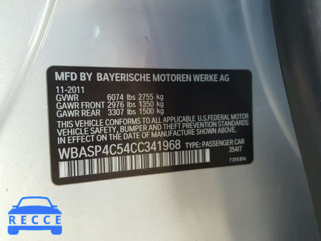 2012 BMW 550 XIGT WBASP4C54CC341968 image 9