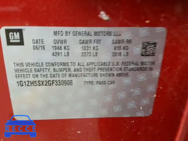 2016 CHEVROLET MALIBU PRE 1G1ZH5SX2GF330908 image 9