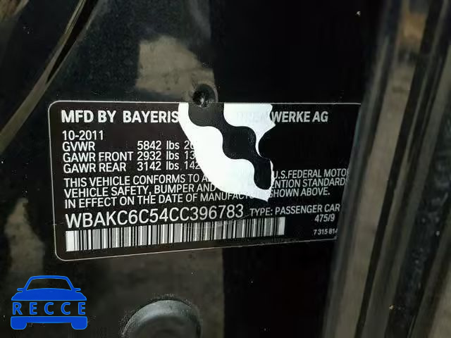 2012 BMW 750 I WBAKC6C54CC396783 зображення 9