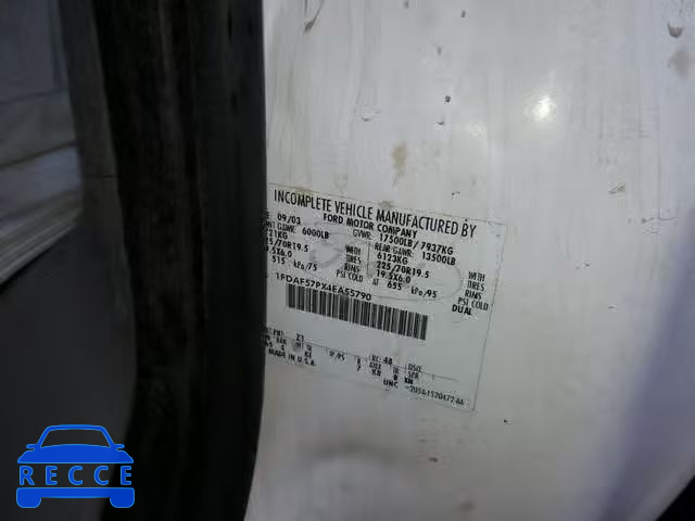 2004 FORD F550 SUPER 1FDAF57PX4EA55790 image 9