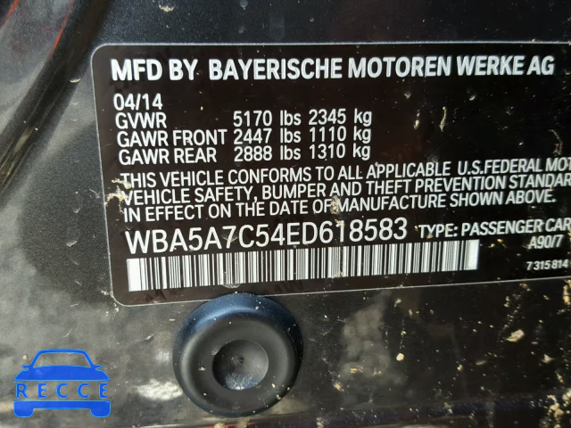 2014 BMW 528 XI WBA5A7C54ED618583 image 9