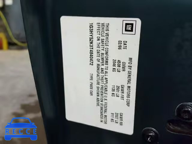 1996 OLDSMOBILE LSS 1G3HY52K3T4840472 image 9