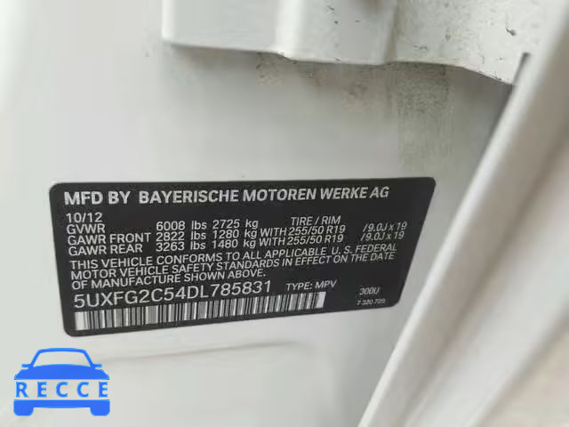 2013 BMW X6 XDRIVE3 5UXFG2C54DL785831 image 9