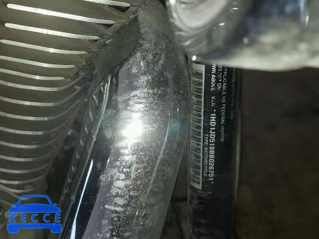 2011 HARLEY-DAVIDSON FLSTN 1HD1JD518BB026751 зображення 9