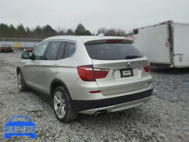 2012 BMW X3 XDRIVE3 5UXWX7C50CL735813 image 2