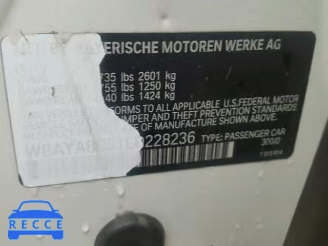 2014 BMW 750 I WBAYA8C51ED228236 Bild 9