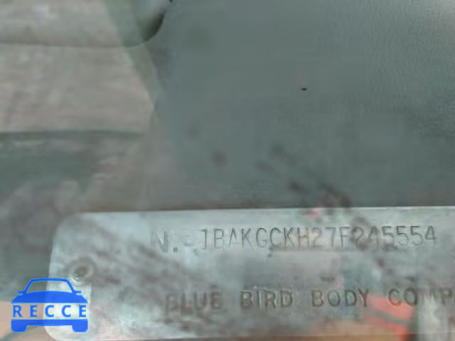 2007 BLUE BIRD SCHOOL BUS 1BAKGCKH27F245554 зображення 9