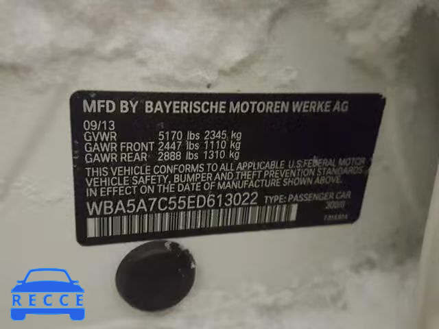 2014 BMW 528 XI WBA5A7C55ED613022 image 9