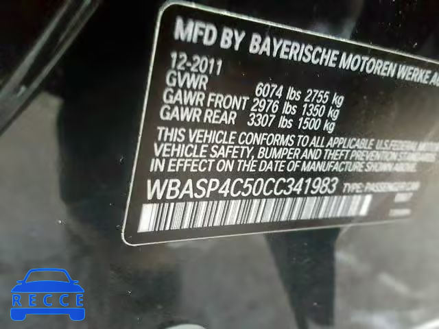 2012 BMW 550 XIGT WBASP4C50CC341983 image 9
