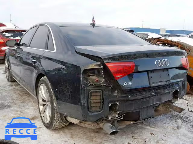 2013 AUDI A8 QUATTRO WAUAGAFD5DN029385 image 2