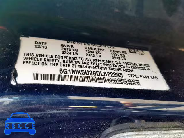2013 CHEVROLET CAPRICE PO 6G1MK5U29DL822395 image 9