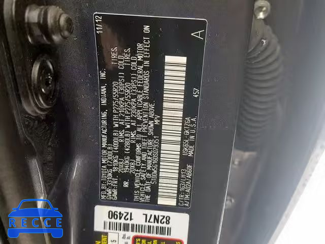 2013 TOYOTA SEQUOIA PL 5TDDW5G16DS079351 image 9