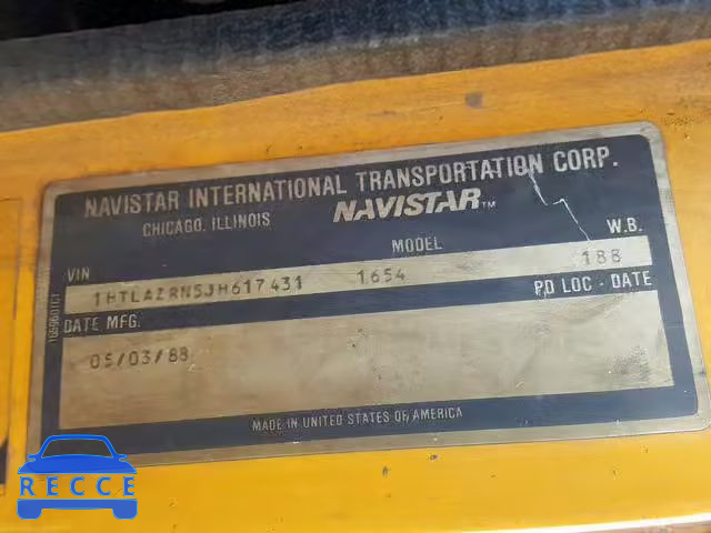 1988 INTERNATIONAL S-SERIES 1 1HTLAZRN5JH617431 image 9