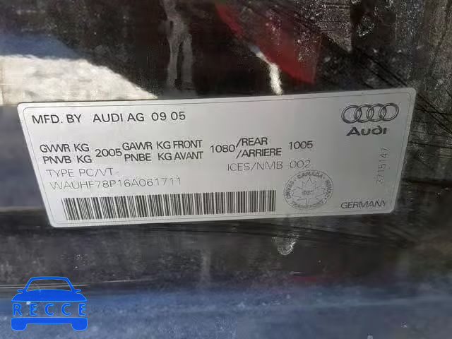 2006 AUDI A3 2 WAUHF78P16A061711 image 9