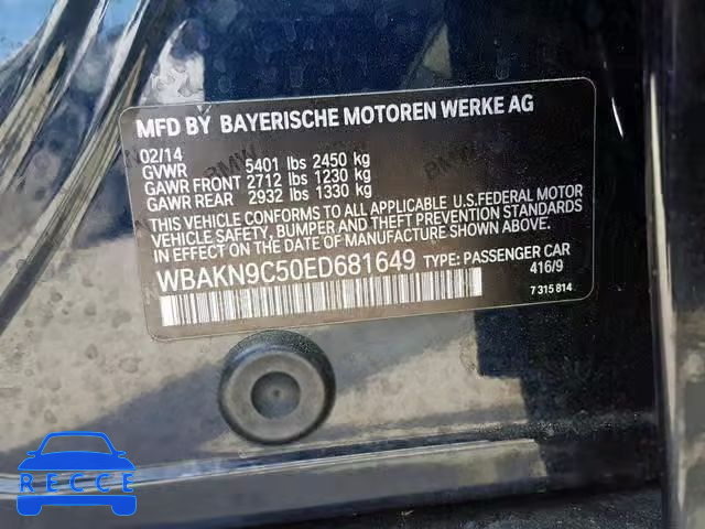 2014 BMW 550 I WBAKN9C50ED681649 image 9