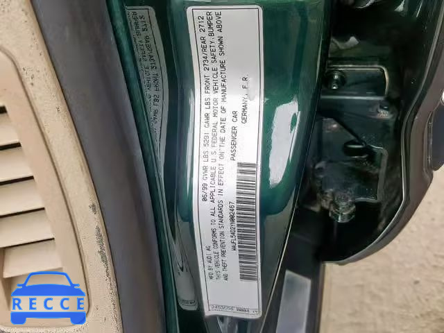 2000 AUDI A8 QUATTRO WAUFL54D2YN002467 image 9
