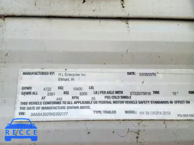 2019 FORD RV 54ABA3920KE002177 image 9